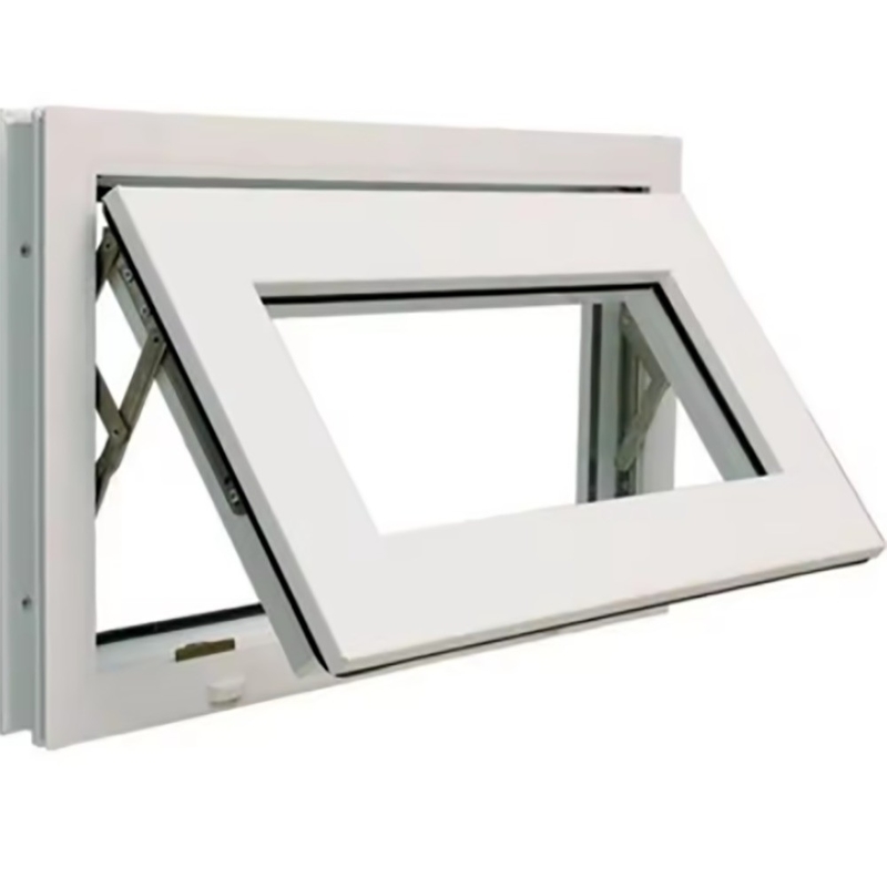 Ventanas de toldo de aleación de aluminio gris y blanco para edificios terminales