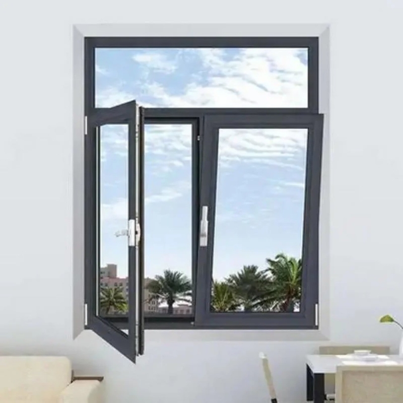 Ventanas de vidrio de revestimiento francés con malla de acero inoxidable 304 y hardware original SKATE