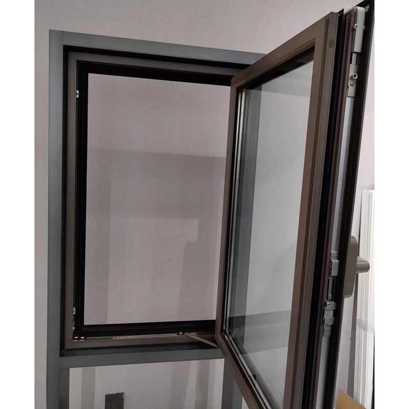 Ventanas de vidrio de revestimiento francés con malla de acero inoxidable 304 y hardware original SKATE