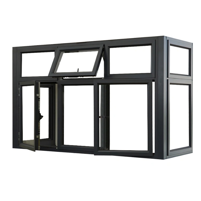 Tamaño personalizado Disminución térmica de aluminio Casamento de vidrio Ventanas para la solución de cortinas colgantes