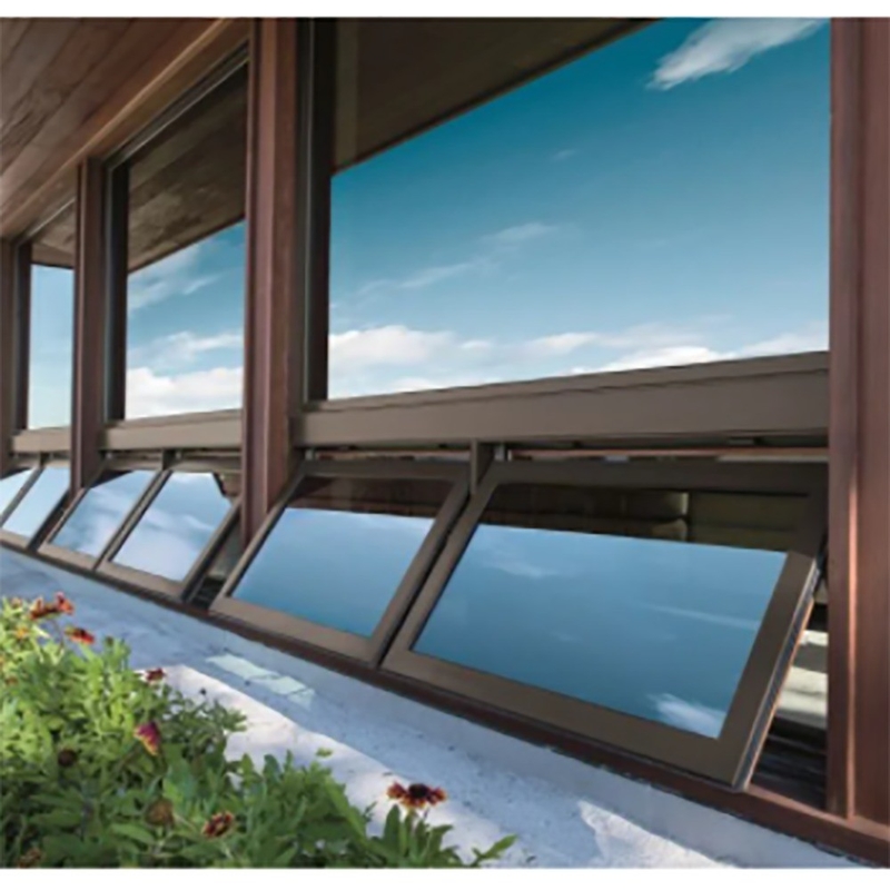 Skate colores personalizados de revestimiento en polvo de aluminio Awning Ventana con superior estanqueidad al agua