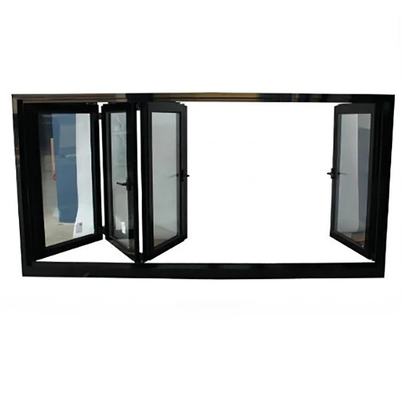Nivel 9 Resistencia a la presión del viento Ventanas dobladas hechas de perfil de aluminio de ruptura térmica
