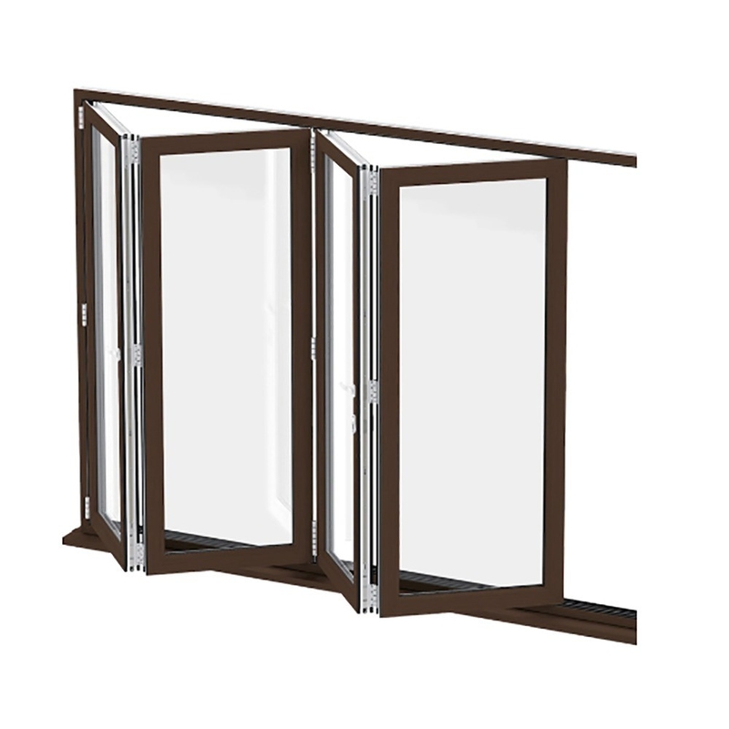 Nivel 9 Resistencia a la presión del viento Ventanas dobladas hechas de perfil de aluminio de ruptura térmica
