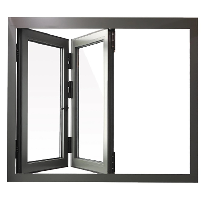 Nivel 9 Resistencia a la presión del viento Ventanas dobladas hechas de perfil de aluminio de ruptura térmica