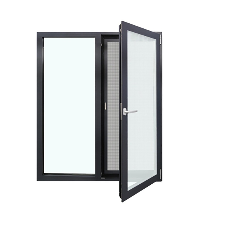 Ventana corredera de aleación de aluminio de estilo de moda con patrón de apertura horizontal por I + D