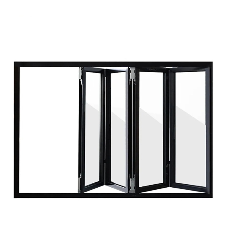 Aluminio de aleación de ventanas bi-plegables insonorizadas y resistentes a la presión del viento para distribuidores