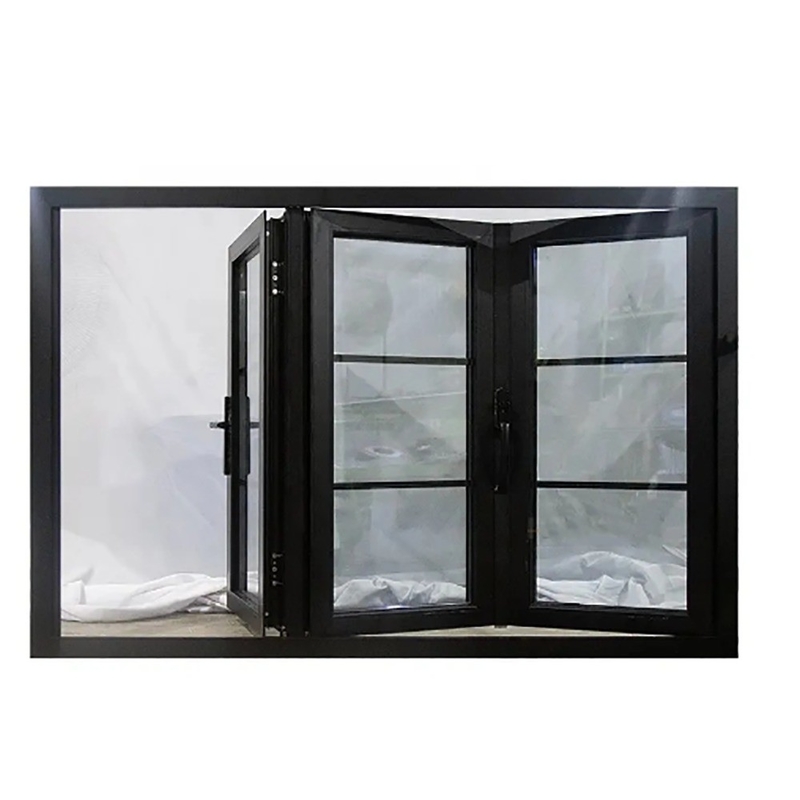 Aluminio de aleación de ventanas bi-plegables insonorizadas y resistentes a la presión del viento para distribuidores