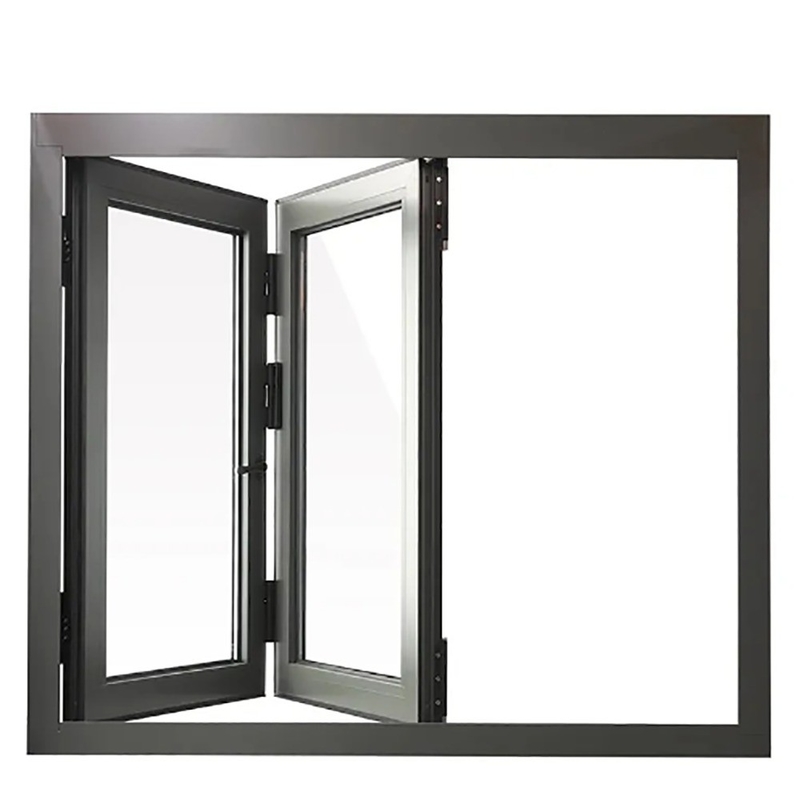 Aluminio de aleación de ventanas bi-plegables insonorizadas y resistentes a la presión del viento para distribuidores