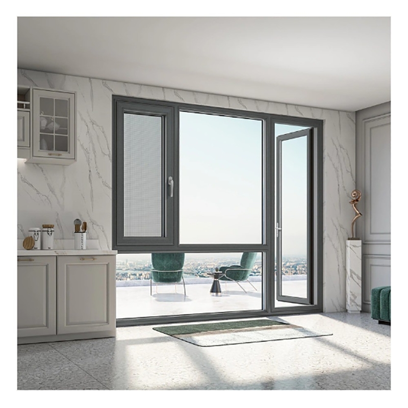 Ventanas corredizas de aluminio de tipo cortina colgante de alta estanqueidad al aire