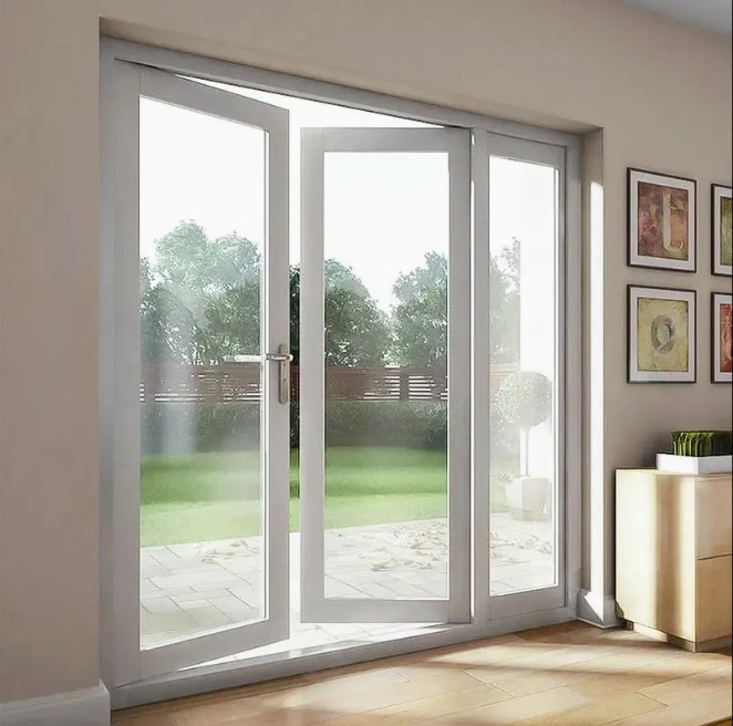 Puertas de aluminio con aislamiento acústico de 35 DB y color opcional para el salón