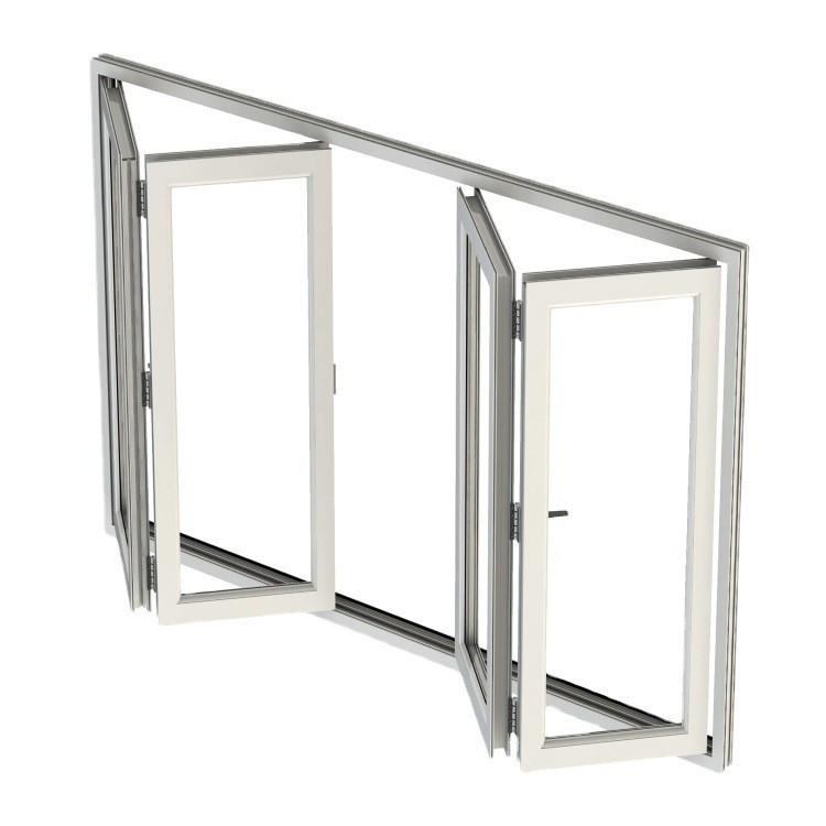 Ventanas plegables de aluminio con proceso moderno para el dormitorio