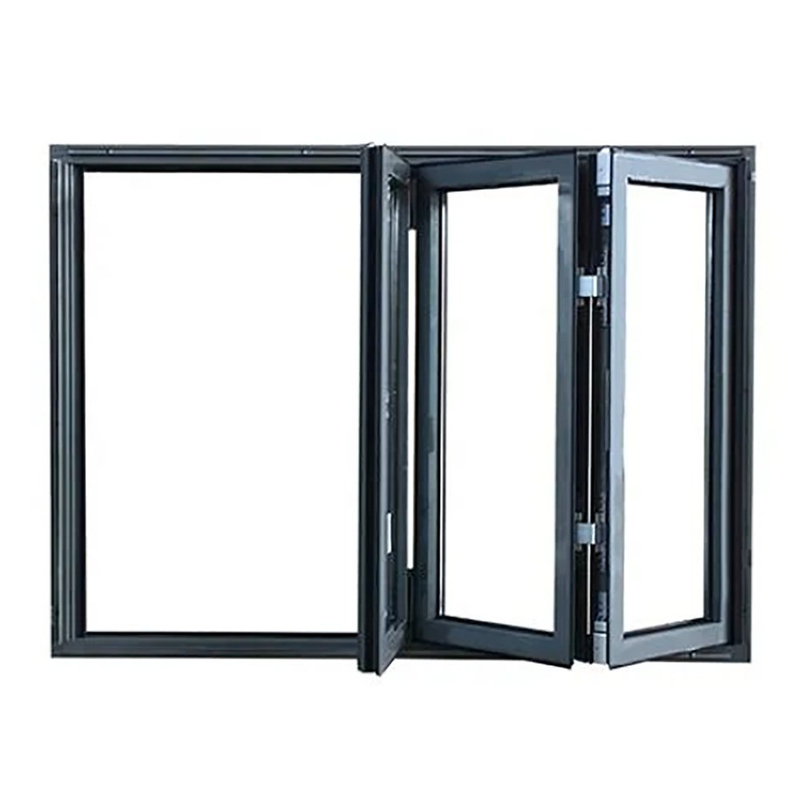 Ventanas plegables de tipo cortina de alfombra de aluminio con coeficiente de aislamiento térmico ≤2.1