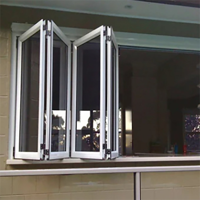 Ventanas plegables de tipo cortina de alfombra de aluminio con coeficiente de aislamiento térmico ≤2.1