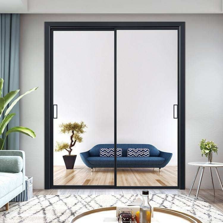 Puertas corredizas de elevador de aluminio con cristal templado para áreas exteriores