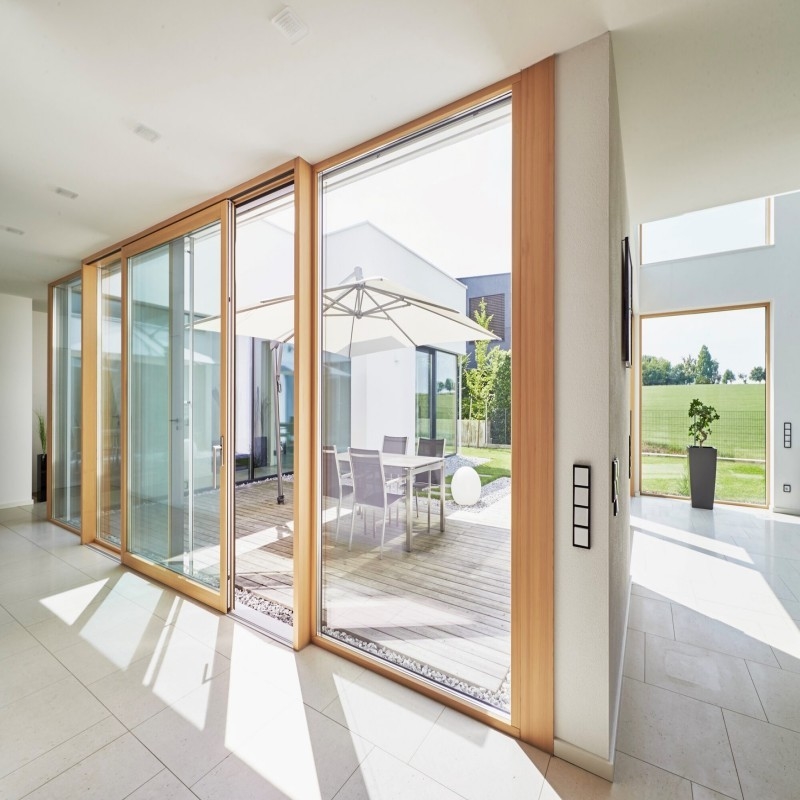 Puertas impermeables de aluminio elevadora y corredera elevadora y corredera para hogares y oficinas