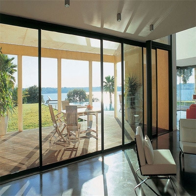 Puertas correderas de aleación de aluminio personalizables de diseño moderno con aislamiento térmico de 1.1W/ ((m2·K)