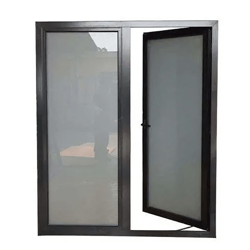 Patio de alta calidad exterior de aluminio Casement Puerta de vidrio doble con diseño de sello de 8 vías