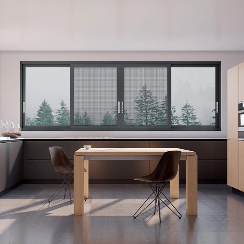 Moda Nuevo diseño de aluminio personalizable aluminio ventanas correderas con espesor de pared de 2,2 mm