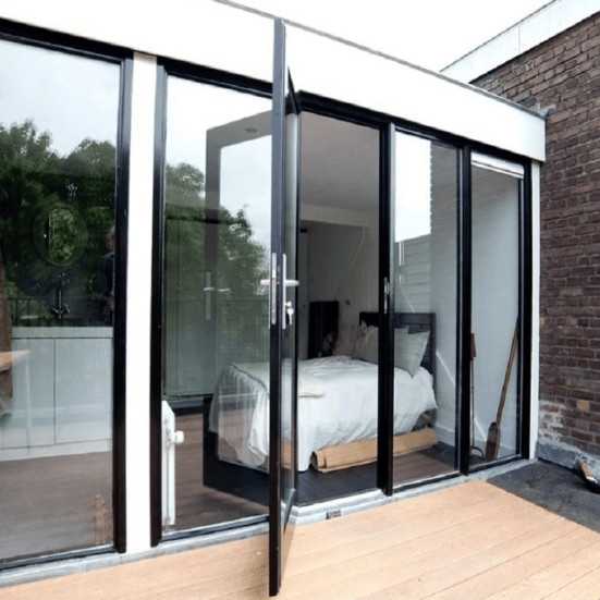 Diseño moderno Puerta impermeable de aluminio de alta calidad para distribuidores de puertas