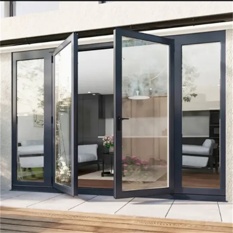 Puerta exterior de aluminio de revestimiento Puerta interior con estanqueidad superior