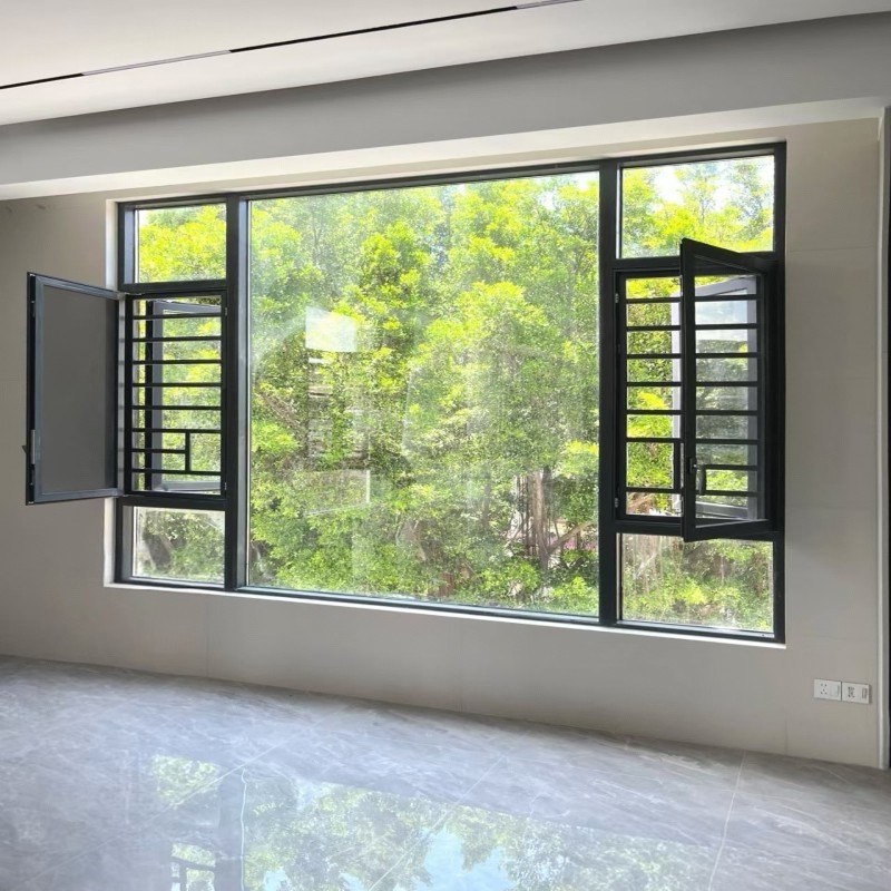 Ventana de aluminio con rotura de puente térmico y eficiencia energética, resistente a la intemperie, para uso residencial y comercial