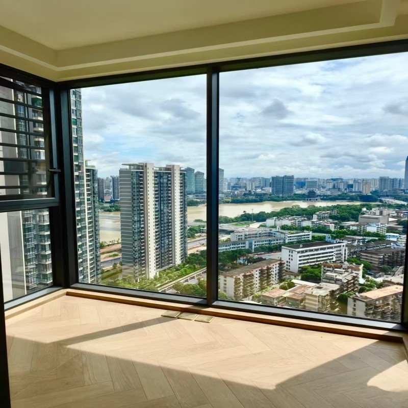 Ventanas abatibles insonorizadas de diseño moderno con perfil de aluminio con rotura de puente térmico para la reducción de ruido