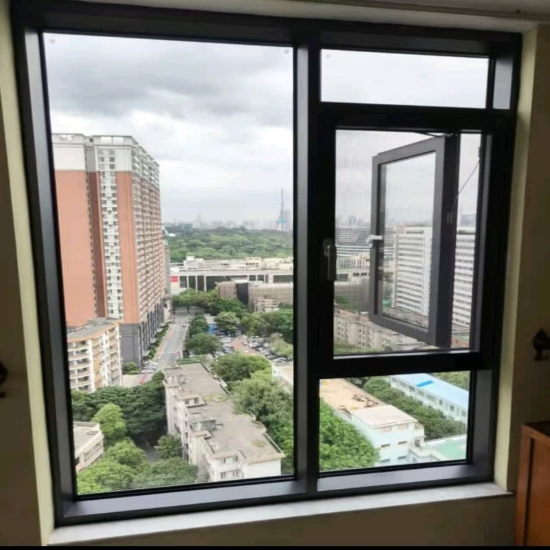 Puerta y ventana proveedor de aluminio Casement ventana insonorizada con nivel 9 resistencia a la presión del viento