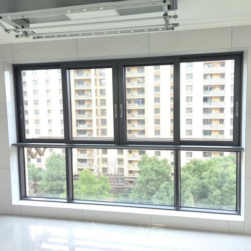 Fashion New Design Aluminio de doble acristalamiento ventana corredera con vidrio de baja intensidad para espacios pequeños