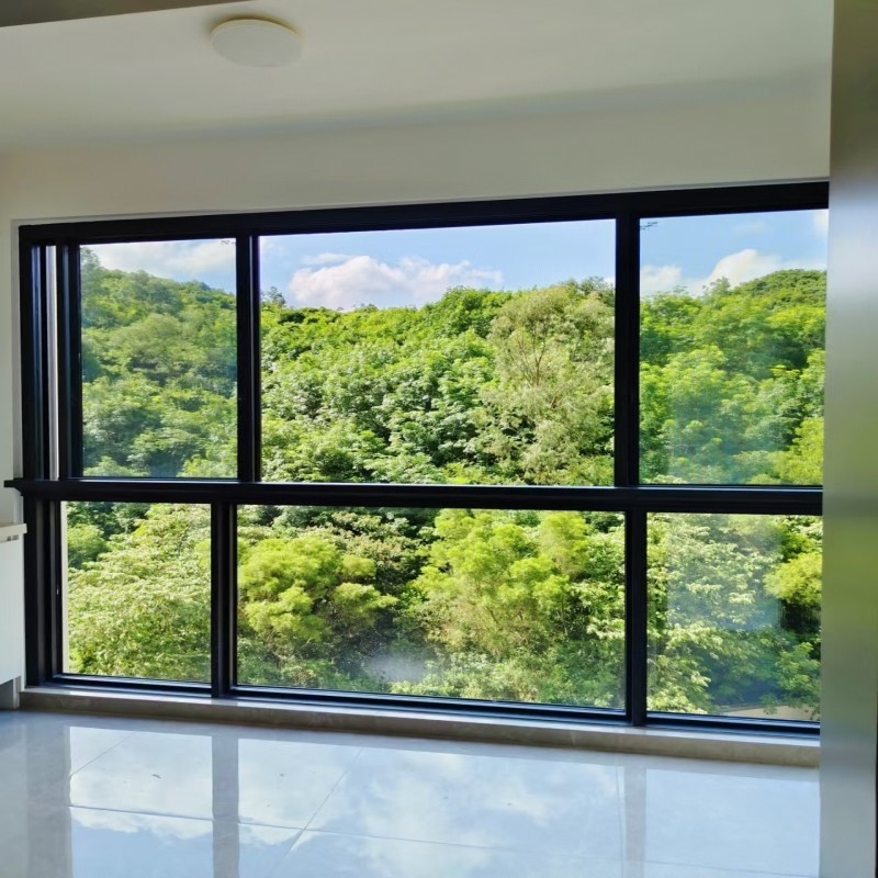 Fashion New Design Aluminio de doble acristalamiento ventana corredera con vidrio de baja intensidad para espacios pequeños