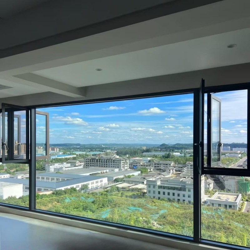 Ventana de aluminio de diseño más reciente con estanqueidad superior para espacios residenciales