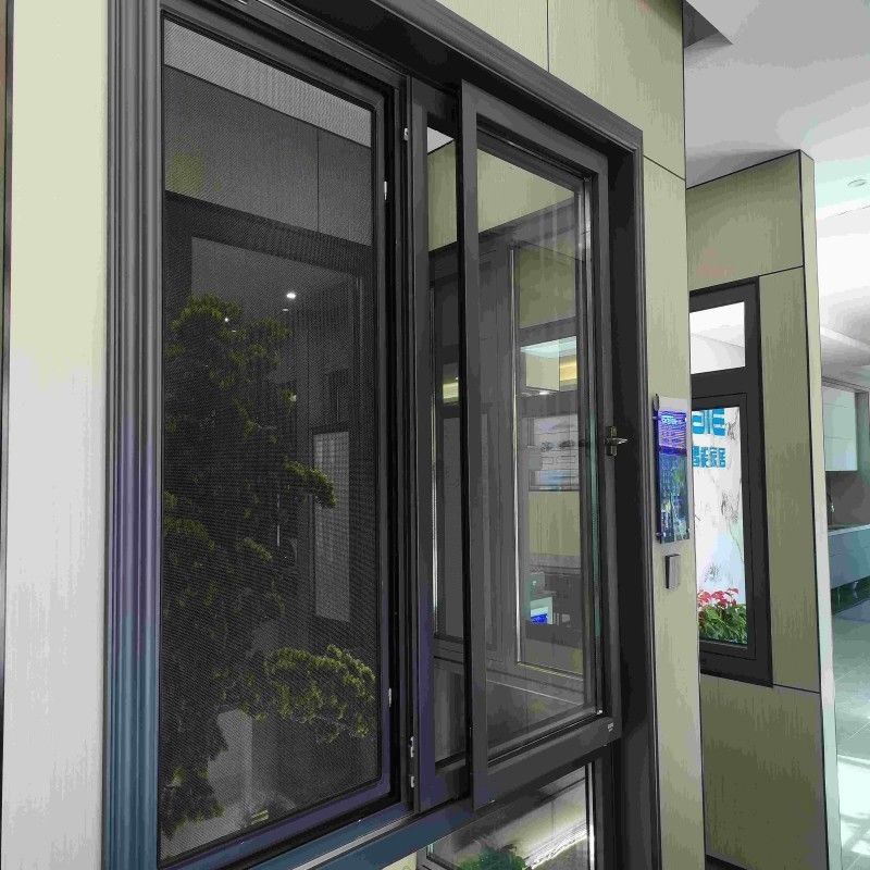 Ventana corredera de aluminio de doble vidrio de alta calidad y con aislamiento térmico superior