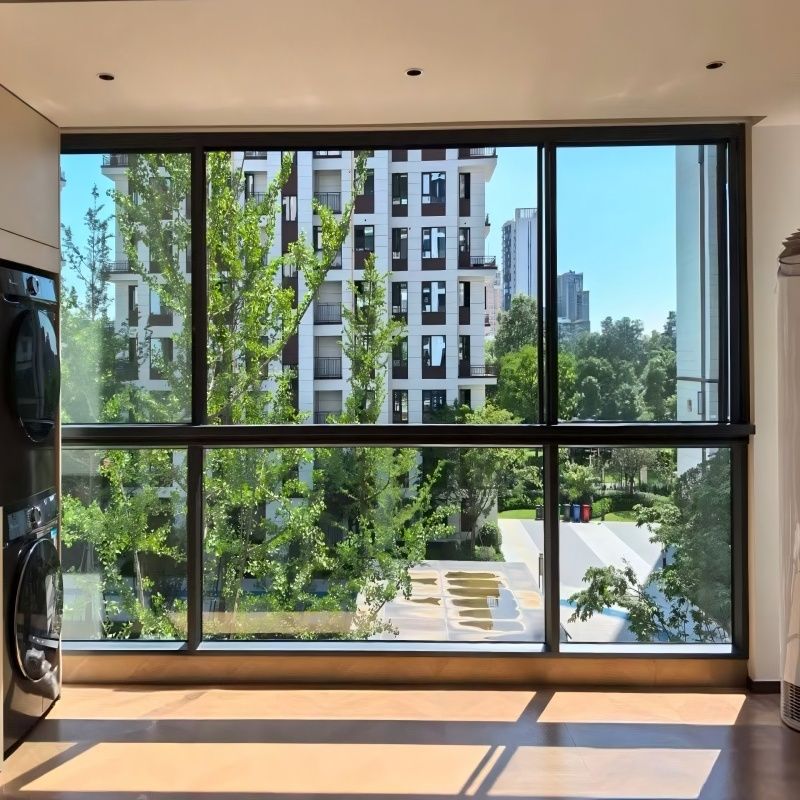 Fábrica de suministro directo de aluminio deslizante de doble acristalamiento con aislamiento acústico de 35dB para espacios residenciales