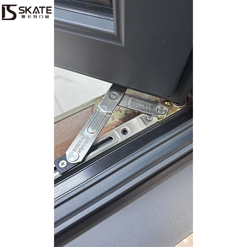 Ventana oscilante moderna de aluminio de corte térmico eficiente en energía contra robos con vidrio con baja E para uso en la cocina