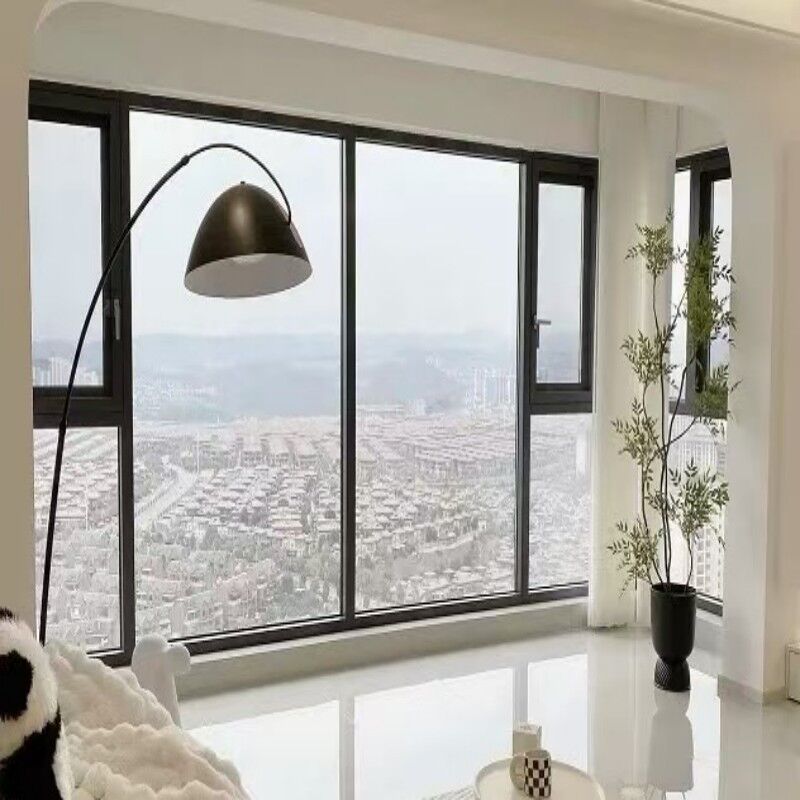 Ventana de revestimiento de aluminio de diseño moderno con revestimiento en polvo y múltiples capas de sellado certificada NFRC