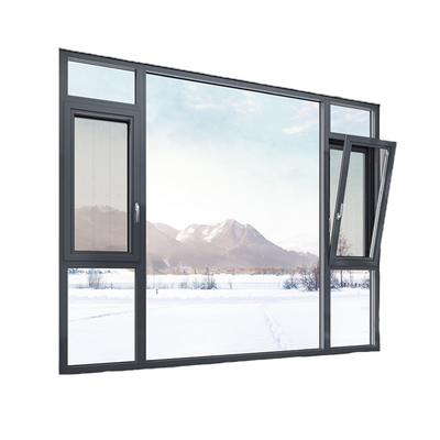 Ventanas de acero inoxidable 304 con malla de aluminio con corte térmico