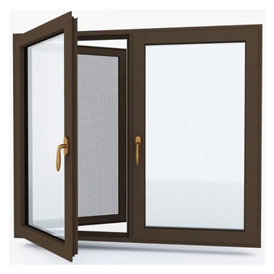 Ventanas de vidrio de doble acristalamiento de aluminio con estanqueidad al agua de nivel 6