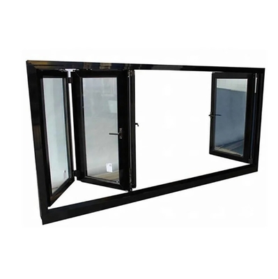 Ventanas plegables de aluminio para construcción residencial con malla de pantalla de acero inoxidable