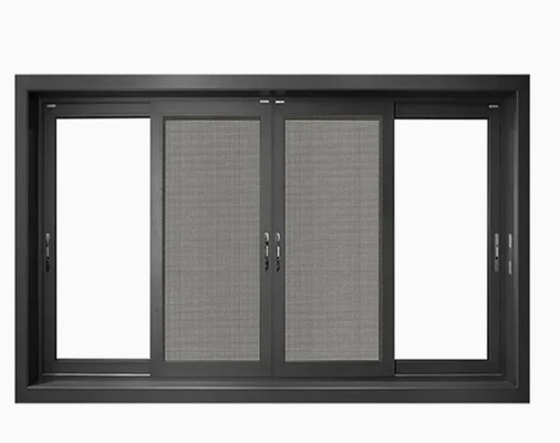 Ventanas de vidrio de aluminio con apertura horizontal de 80 mm de ancho para edificios comerciales