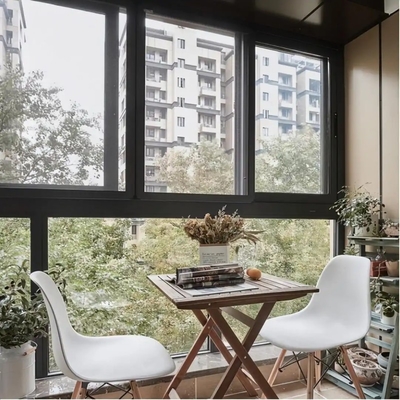 Ventanas corredizas de aluminio de diseño moderno eficiente energéticamente con doble acristalamiento
