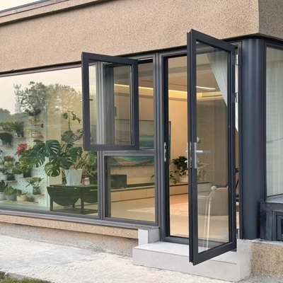 Puertas de revestimiento de aleación de aluminio duraderas de fábrica con aislamiento térmico