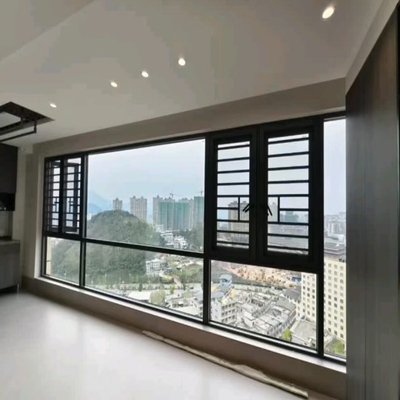 Ventanas de doble acristalamiento abatibles de aluminio con rotura de puente térmico para todas las condiciones climáticas