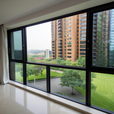 Fashion New Design Aluminio de doble acristalamiento ventana corredera con vidrio de baja intensidad para espacios pequeños